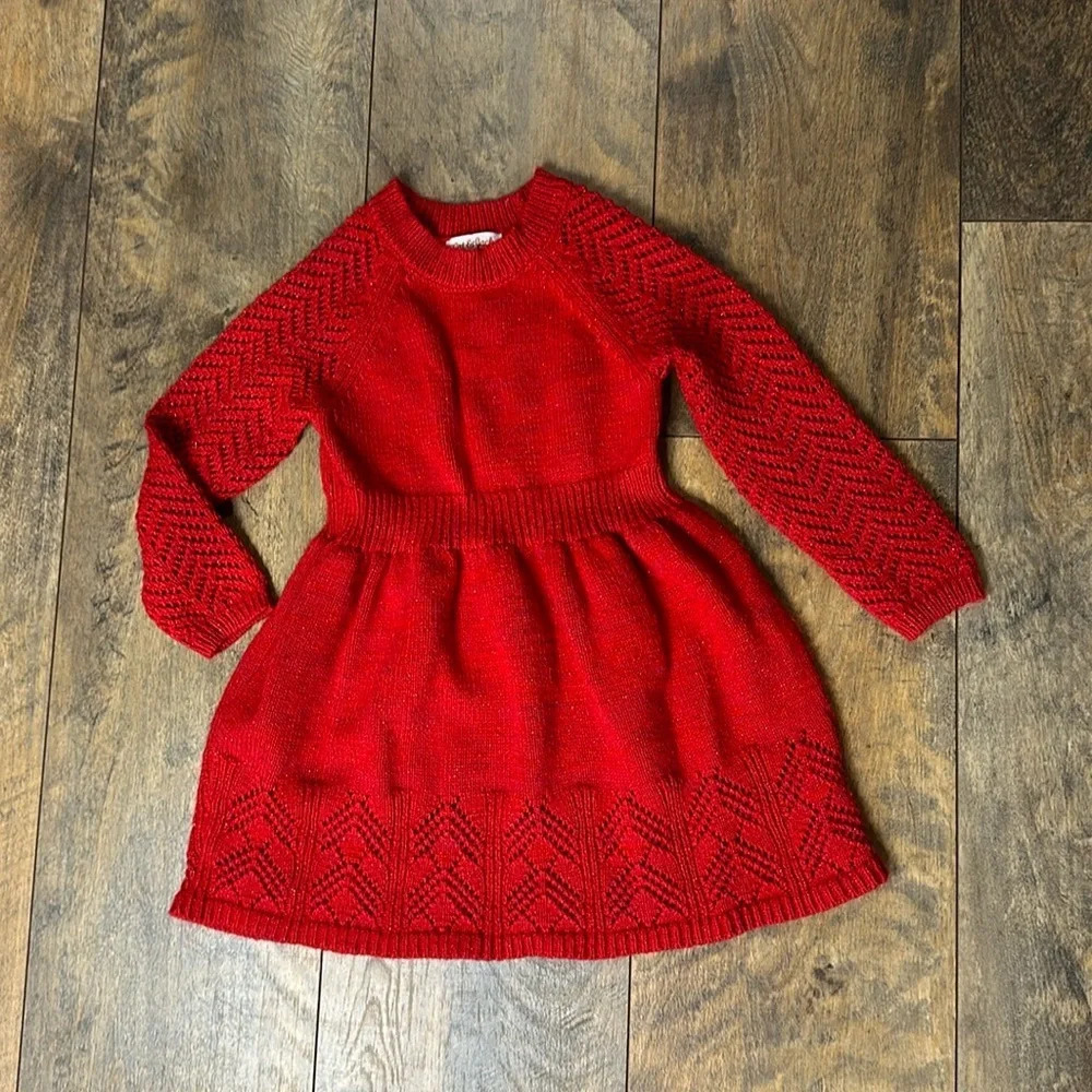 CAT & JACK Sparkly Knit Holiday Dress, Size 3T